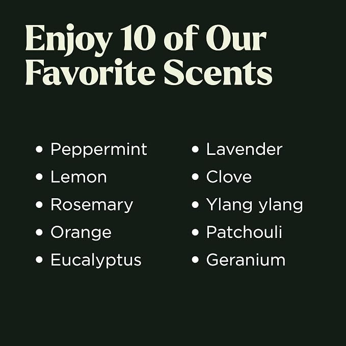 Essential Oils Set - Top 10 Gift Set Blends for Fragrance, Diffusers, Humidifiers, Aromatherapy, Cars & Home Products, Room Sprays, Candle Making, Yoga - Fragrance Oils for Botanical Fresheners Making