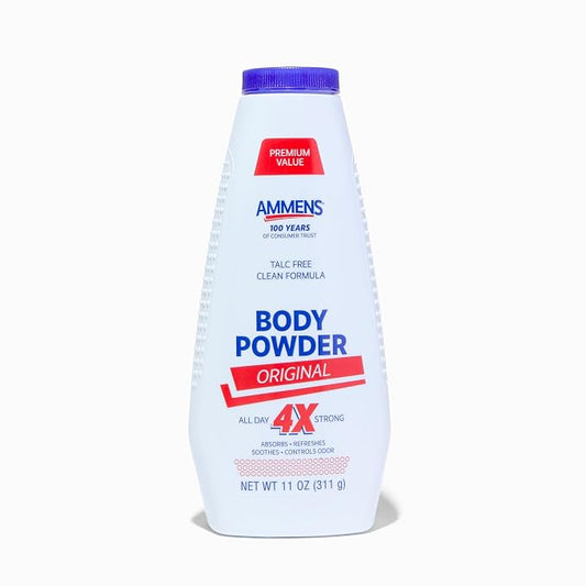 Ammens Original Body Powder - Talc Free Body Powder with Naturally Derived Cornstarch - Free from Dye and Parabens - Soothes Itchy Skin - 11 oz