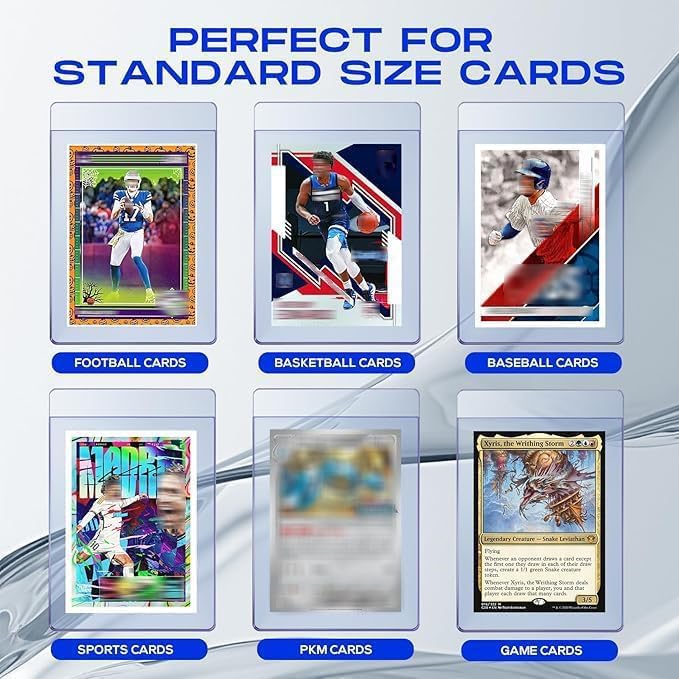 800ct Semi Rigid Card Holders & 800ct Soft Sleeves for PSA, SGC, BGS, CSG Graded Cards Submissions, PSA Submission Card Sleeves for Sports, PKM, Baseball, Trading Cards