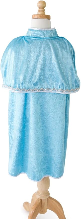 Little Adventures Ice Princess Dressup Costume Cloak (S/M Age 1-5) - Machine Washable Child Pretend Play and Party Dress with No Glitter