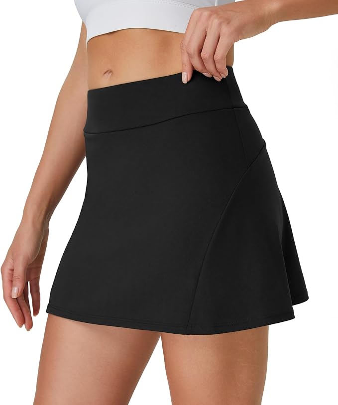 Womens Tennis Skirt Crossover High Waisted Skort with Pockets Shorts | Athletic Skirts for Golf Running Workout Pickleball, Aesthetic Activewear, Sporty Athleisure Style