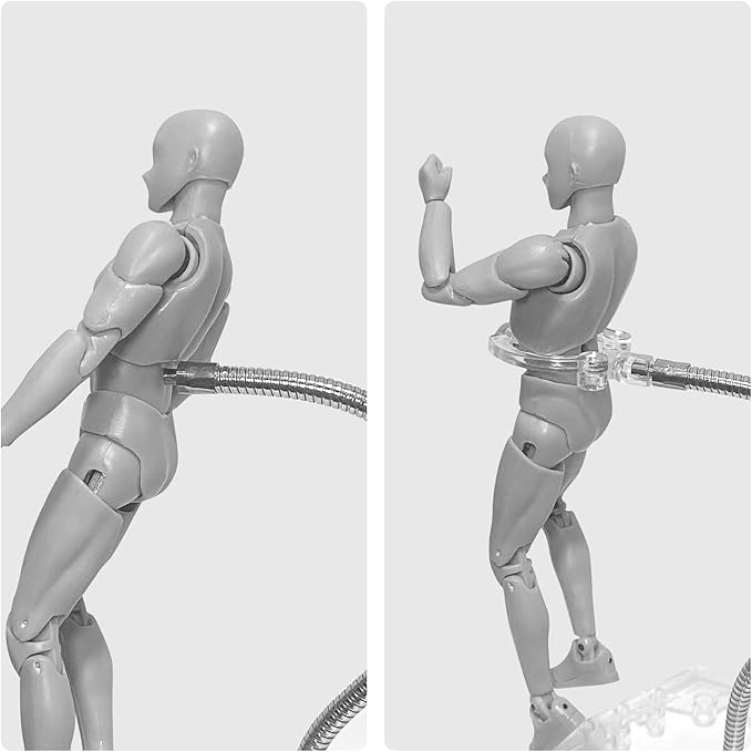 Action Base Display stand ,Doll Model Support Stand Compatible with 6-inch Action Figures HG RG SHF 1/144 Gundam Model Toys（2PCS Clear）