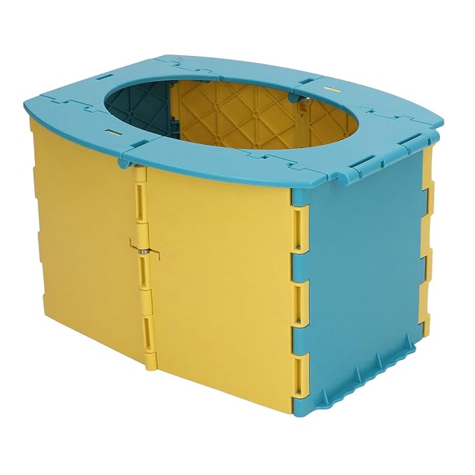 RiToEasysports Travel Potty,Portable and Foldable Toilet for Kids Boys Girls for Car, Camping, Outdoor, Indoor (Blue Yellow)