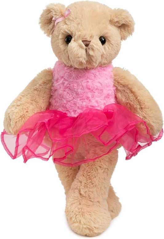 Ballerina Teddy Bear Stuffed Animal Cute Plush Bear in Tutu Skirt Birthday Dance Recital Gifts for Girls Kids 21’’ Pink