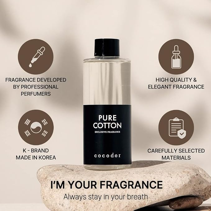 COCODOR Reed Diffuser Oil Refill/Cashmere Vanilla /6.7oz(200ml) / 3 Pack/Aromatherapy, Home Fragrance, Scented Oils, Oils for Reed Diffuser, Bathroom Home Décor