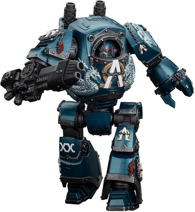 JOYTOY-Warhammer The Horus Heresy-1:18-Action Figure-Alpha Legion Contemptor Dreadnought with Gravis Plasma Cannon-Collection Model Birthday Gifts