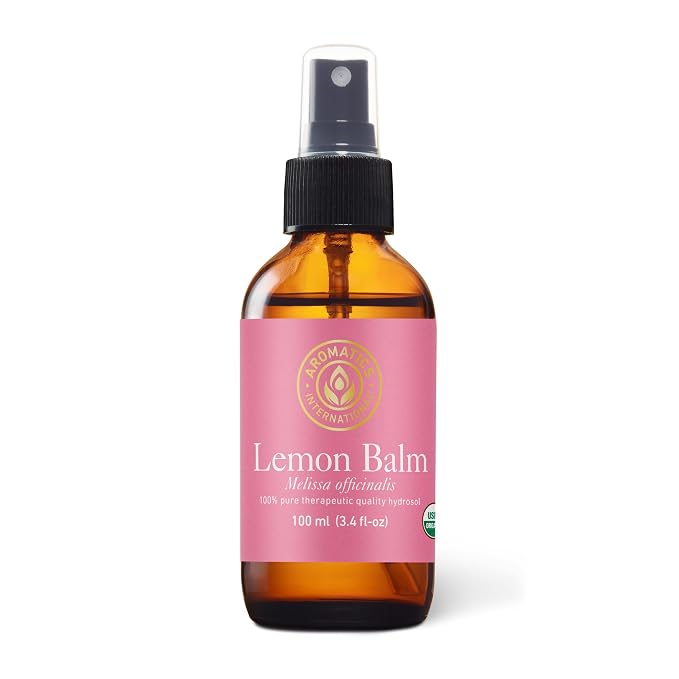 Aromatics International Lemon Balm Hydrosol 100ml | Lemony Herbal Natural Aromatic Mist for Home, Mood & Daily Use
