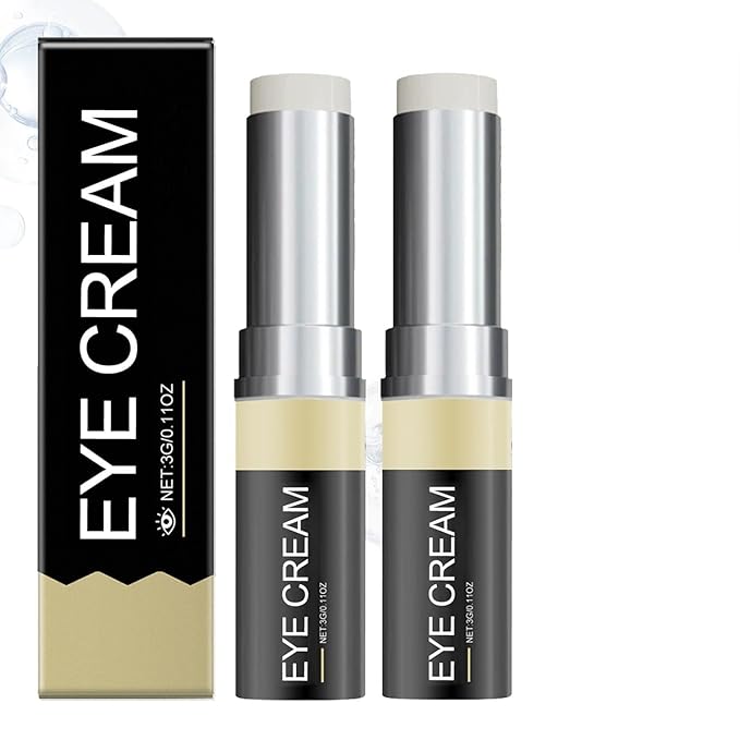 Under Eye Balm Stick for Under Eyes Bags, Balm for Eye Bags, 2025 New Turmeric Cream, Erase for Dark Circles Puffiness, Moisturizing Eyes Cream (2 pcs, 0.11 Oz)