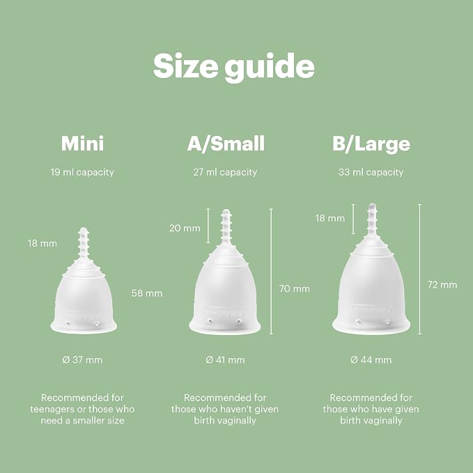OrganiCup Menstrual Cup by AllMatters - Size B - Superior to Pads & Tampons - Voted Best Menstrual Cup by Reviewed - Made in Germany - Soft and Flexible