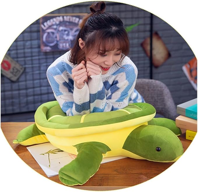 Sea Turtle Plushie Toy,14" Sea Turtle Stuffed Animals Plush Green Soft Plush Toys Hugging Pillows,Tortoise Plush Toys Doll Valentine's Day Birthday Gifts for Kids, Girls, Girlfriend (Green-14 inches)