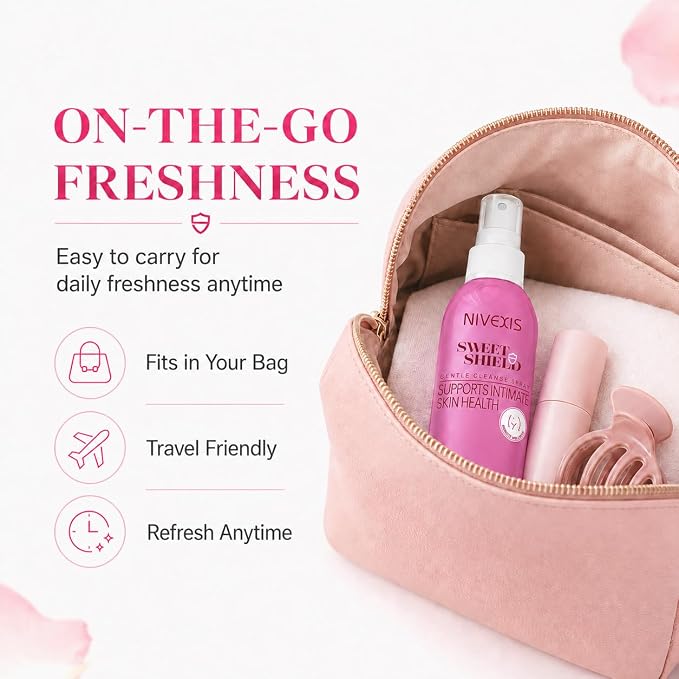 Feminine Intimate Skin Spray, Vaginal Odor Control & Itch Relief, pH Balanced Hygiene Cleanser, Soothes Irritated for Vaginal, Hypoallergenic, Fragrance-Free Hypochlorous Acid Formula, 4 fl oz
