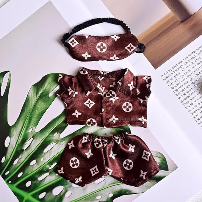 for Labubu Clothes/for Labubu Outfits,Clothes Set for 17cm Lububu Doll,3 Piece Set Hat Clothing for LA BUBU, Boys and Girls Stylish Adorable Dolls Clothes Accessories (No Doll) (037)