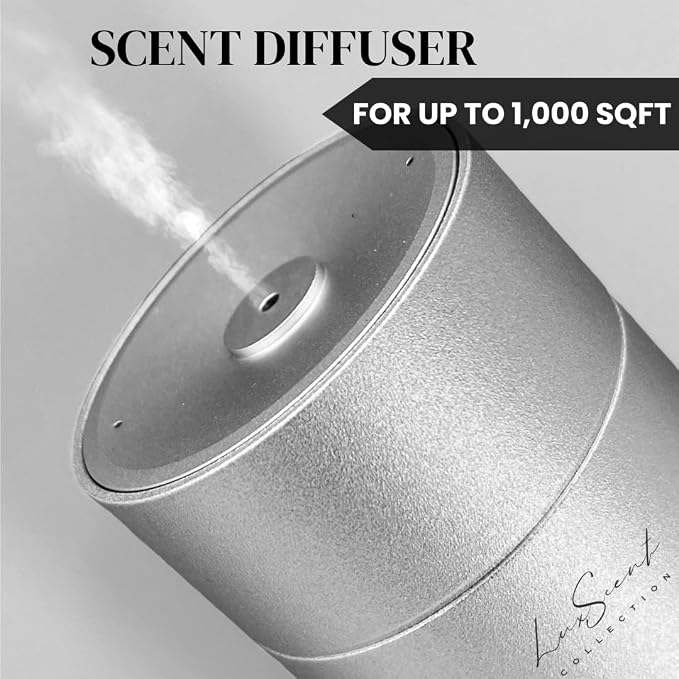 Wireless Aroma Diffuser with 120mL Iconic Scent Oil Included - for up to 1000sq. ft Coverage - Hotel Scent Diffuser - Remote Control - Home Luxury Essential Oil Diffuser - Aromatherapy