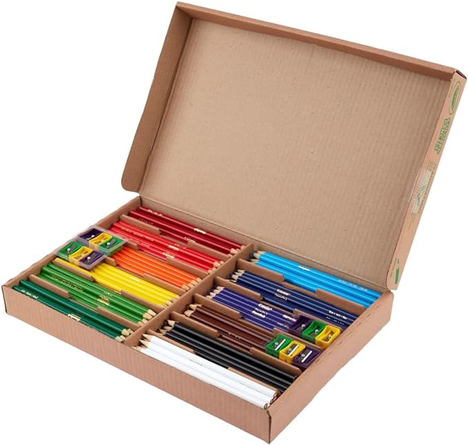 Crayola Colored Pencils Classpack (240ct), Bulk Colored Pencils for Kids, 12 Colors, Coloring Supplies, Must Have Teacher Classroom Essentials for School