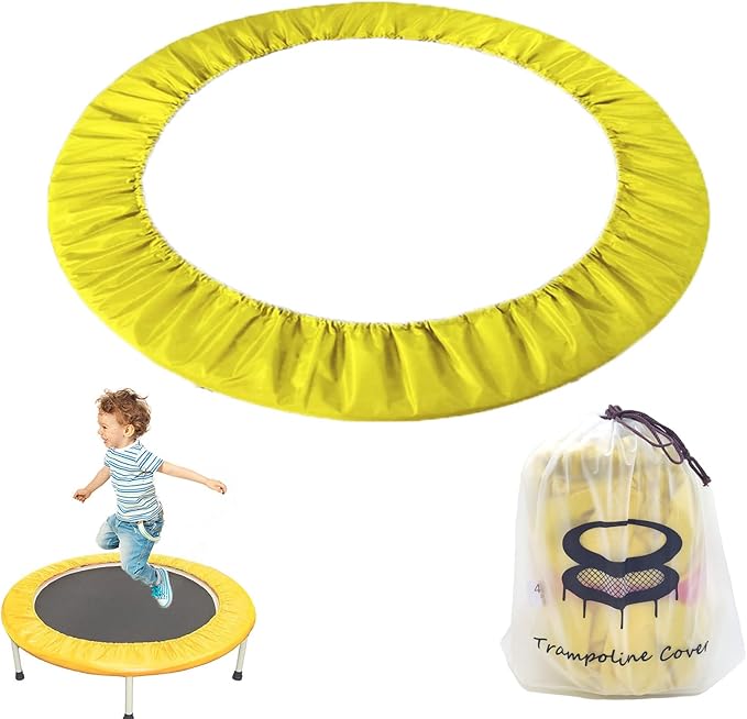 Mini Trampoline Spring Cover 36 Inch Small Trampoline Safety Pad for 6 Holes Round Trampoline Tear-Resistant Oxford Cloth Anti-Vibration Easy to Install Replacement, Multiple Color Options