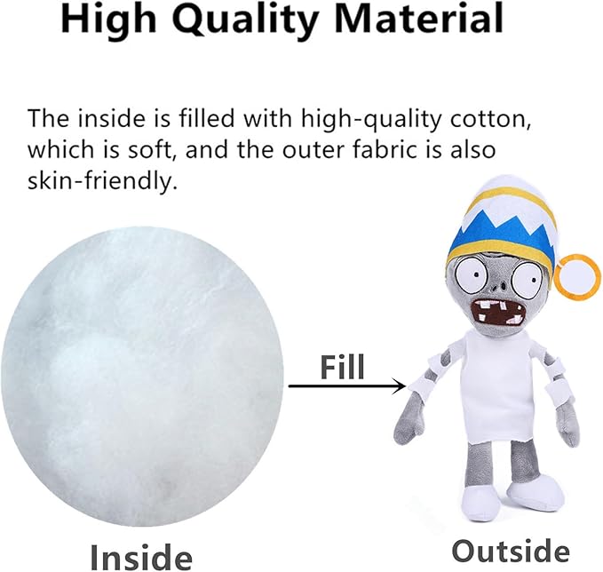 JHESAO 3 PCS Plants and Zombies Plush Buckethead Zombie Sets Toy Purple, 1 2 Stuffed Soft Missile Zombie Imp Doll, Barrel Buckethead Zombies PVZ Plush Figure Doll New