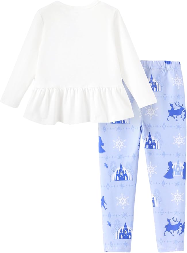 Disney Minnie Mouse Frozen Princess Marvel Toddler Girls Clothes Long Sleeve Sweatshirt + Leggings 2pcs Outfits Set 2-6Y