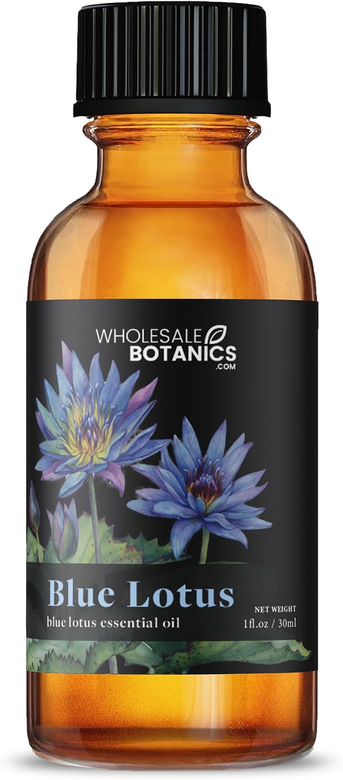 Blue Lotus Essential Oil by Wholesale Botanics | Premium Grade Essential Oil | for Aromatherapy, Soaps, Lotions, & Candles | Vegan & Cruelty Free (1 Fl Oz)