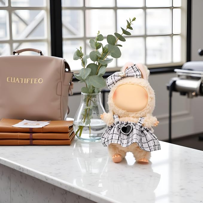 Doll Clothes Set for 6.7-inch/5.9-inch Dolls - Luxury Chic High-End Fashion Outfit with Suitable Accessories, Ladylike Elegance White (No Dolls)