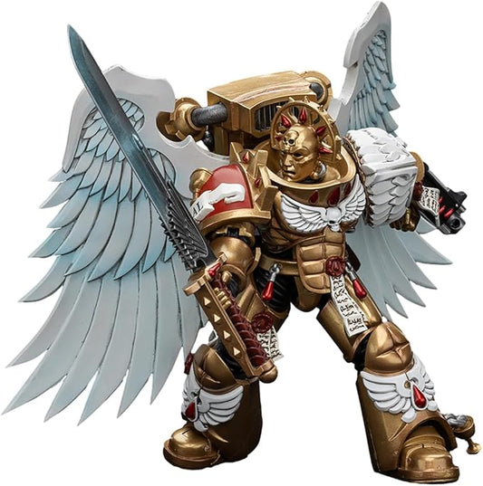 JOYTOY Warhammer 40K 1/18 Action Figures, Blood Angels Sanguinary Guard with Encarmine Sword 1 Perfect for Collectors & Decor, Ideal Gift for Birthdays, Christmas, Character Figure - JT6298