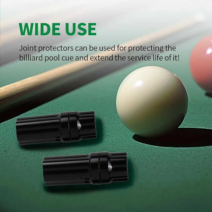 3 Pair Billiard Stick Joint Protectors, 5/16" x 3/4/8/9//10/11/14/18， Pool Cue Stick Protectors Threaded Joint Protectors Plastic Billiards Equipment
