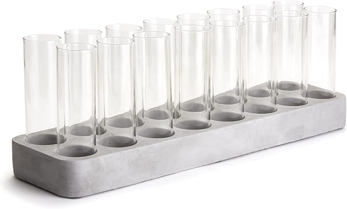 Napa Home & Garden Fleur 16-Vase Display Grey