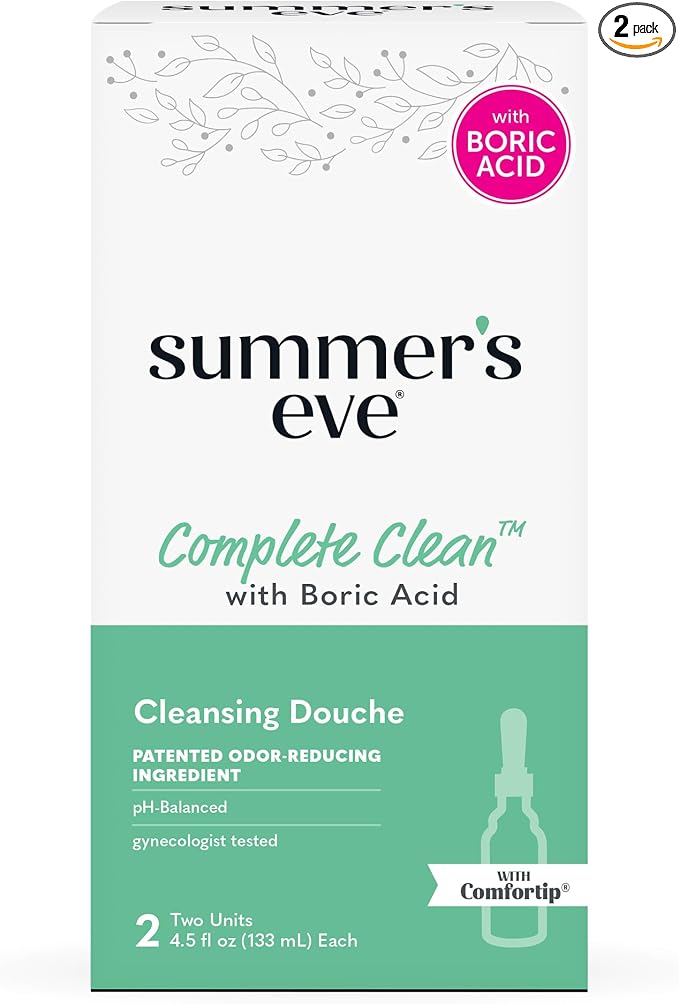 Summer's Eve Douche, Complete Clean, Vaginal Douche for Women to Help Reduce Vaginal Odor, 4.5 oz, 2-Count