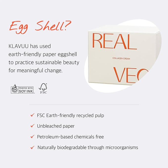 KLAVUU Real Vegan Collagen Cream - Enhances Skin Elasticity, Providing Deep Hydration to Dry Skin for a Radiant, Youthful Glow