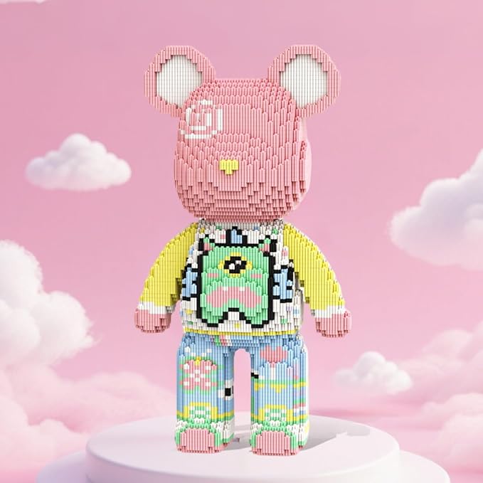 HOOLEDAY Bear Micro Building Blocks Bear Bricks Set (5700 PCS), Colorful Design Creative Home & Office Decor, Gift for Adults