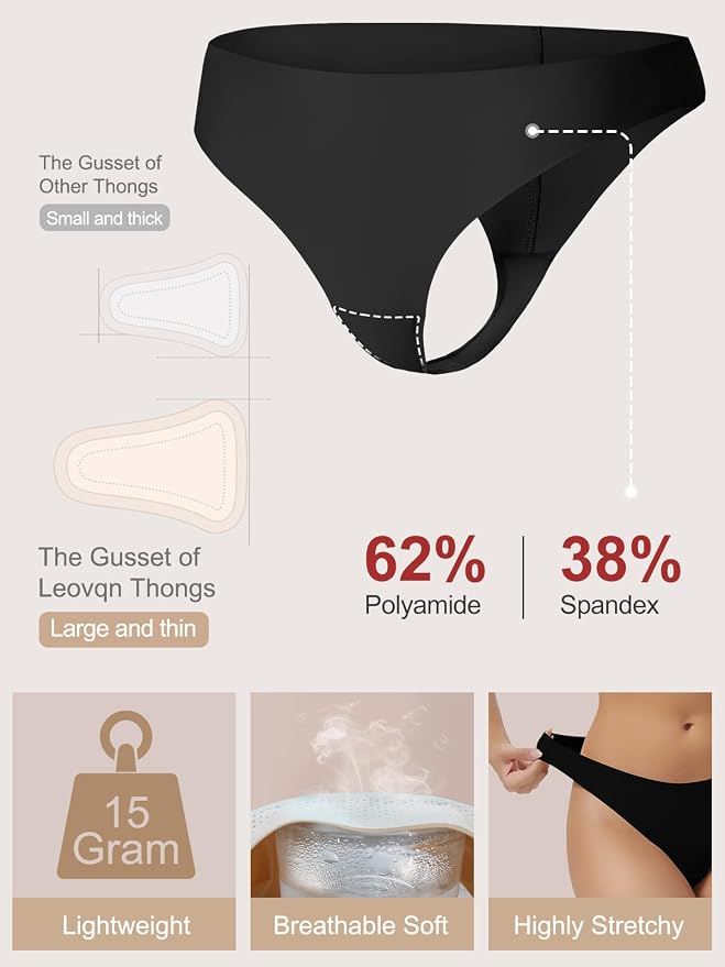Seamless Camel Toe Underwear for Women No VPL Cameltoe Thongs with Concealer Comfy Invisible Workout Panties