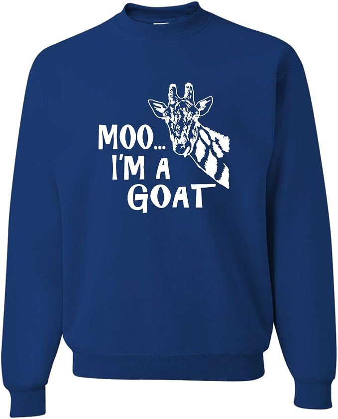 Go All Out Adult Moo I'm A Goat Funny Animal Sweatshirt Crewneck