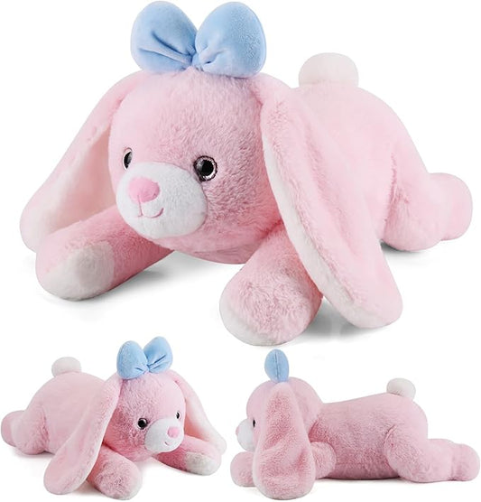 meowtastic Easter Bunny Weighted Stuffed Animals - Easter Rabbit Stuffed Animals, Large Bunny Weighted Plush Pillow - Cute Plush Toys Gifts for Kids & Adults (28" 5.0 lbs)
