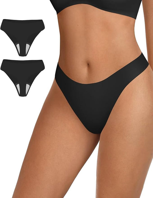 Vertvie Seamless Thongs for Women No Show Thong Panty Liners Invisible Workout Panties Sexy Breathable G-String Underwear