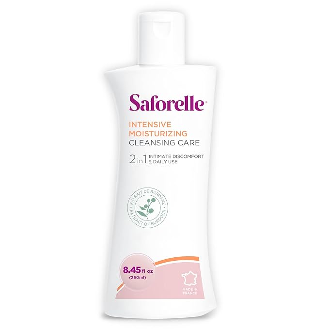 Saforelle Intensive Moisturizing Cleansing Care Feminine Wash, 250 ml | Feminine Body Wash with Burdock Extract for Soothing Daily Cleansing