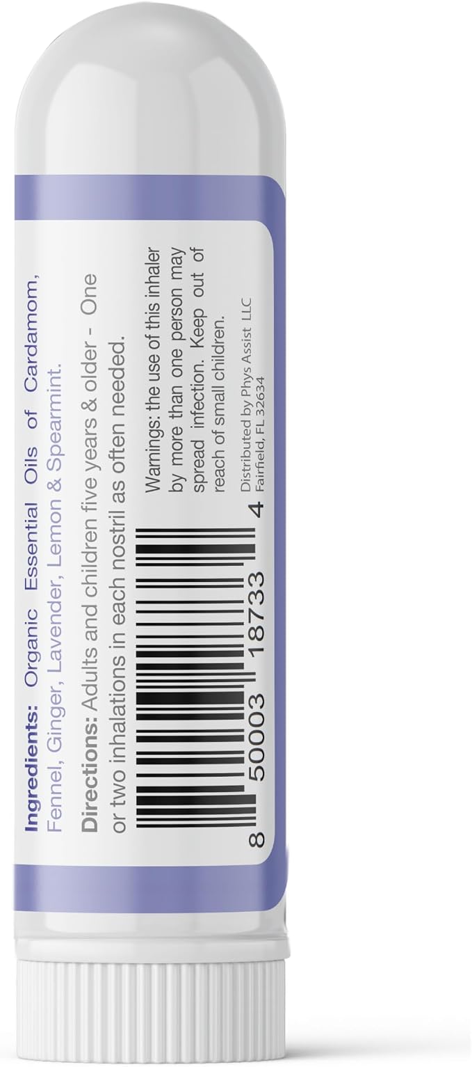 PhysAssist Oncology Aromatherapy for Nausea – Travel Size Essential Oil Blend with Ginger, Lemon, Spearmint, Lavender & Fennel – Portable Aromatherapy Support