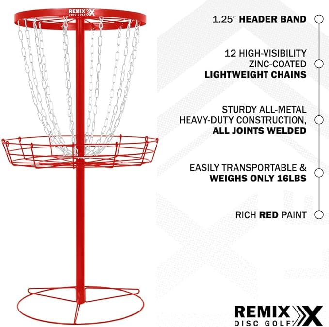 Remix Deluxe Practice Basket for Disc Golf - Choose Your Color and Style