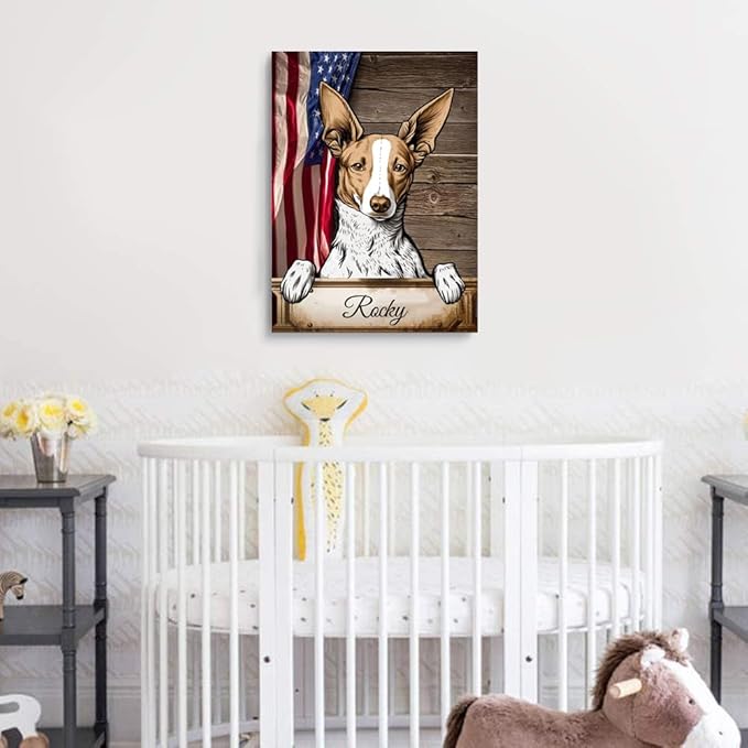 Custom Wooden Jigsaw Puzzles with Your Dog's Name on Podenco Art Print - 300 500 1000PCS Puzzles Game and Home Wall Decor