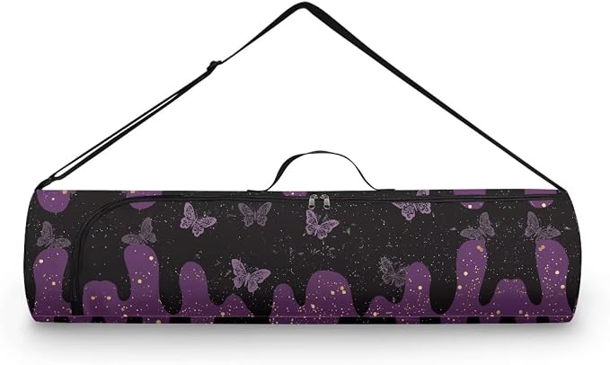 Yoga Mat Bag with Adjustable Shoulder Strap and Handle Zipper, 30in Wide x 6.3in Diameter for Yoga Mat Storage