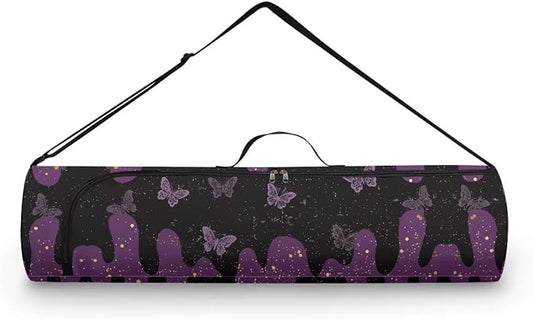 Yoga Mat Bag with Adjustable Shoulder Strap and Handle Zipper, 30in Wide x 6.3in Diameter for Yoga Mat Storage