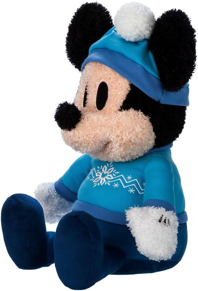 Disney Store Weighted Plush - Mickey Mouse Blissful Buddies - Soft Stuffed Animal with Appliqué Eyes & Shaggy Coat - 25 lb Removable Weight - Ideal Mickey Mouse Toy for Snuggling