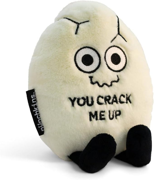 Egg Plushie - You Crack Me Up Funny Egg Plush, Cute Food Plushie Gift for Kids