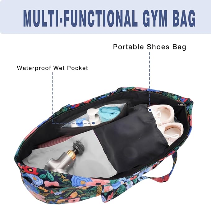 Yoga Mat Bag Yoga Mat Carrier with Shoes Compartment & Wet Pocket Pilates Bag with Zipper Pockets & Yoga Mat Holder Strap Yoga Bags and Carriers Fits All Your Stuff
