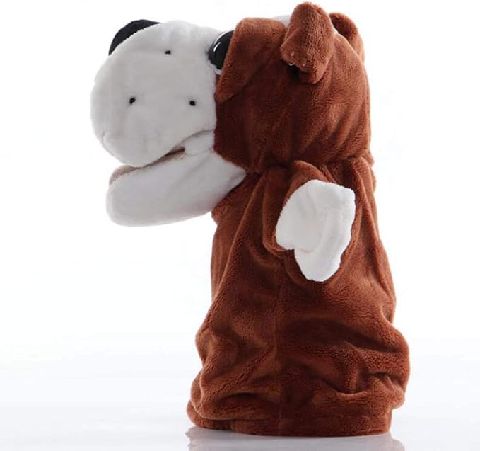 Plush Dog Puppy Open Mouth Hand Puppets Animal Toys Imaginative Pretend Play Storytelling
