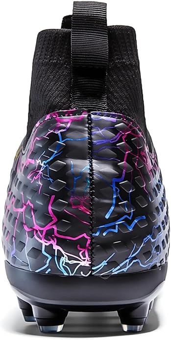Boys Girls Soccer Cleats High-top Training Football Cleats Kids Ankle-high Soccer Shoes Lightweight Outdoor Futsal
