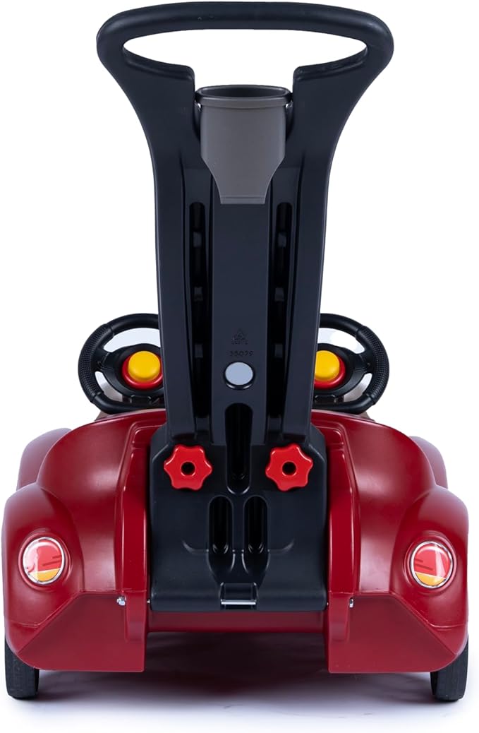Step2 Side-by-Side Push Around Roadster, Kids Push Car, 2 Seat Ride On Car, Seat Belts & Horn, for Toddlers 1.5-4 Years Old, Red