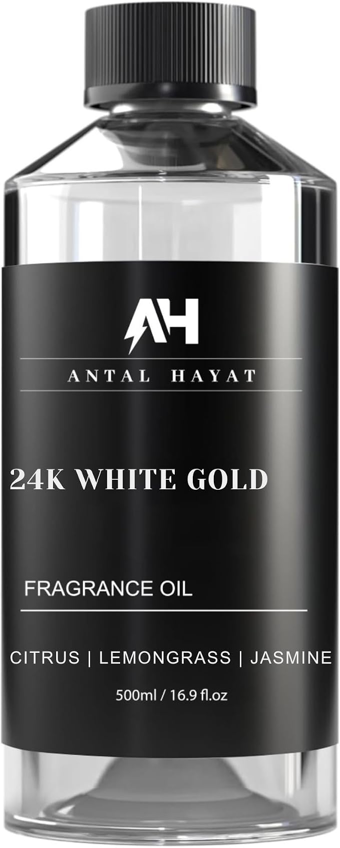 24K Diffuser Essential Oil Scent - Luxury Hotel Inspired Aromatherapy Scent Diffuser Oil - Hints of Zesty Citrus, Floral Jasmine, & Delicate Lily - for Essential Oil Diffusers - 500mL
