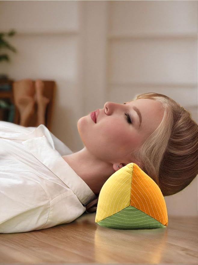 Buckwheat Cervical Neck Roll Pillow, Adjustable Firm Support for Neck Pain Relief, 15.7x6 Inch Buckwheat Hull Pillow for Back Side Sleepers