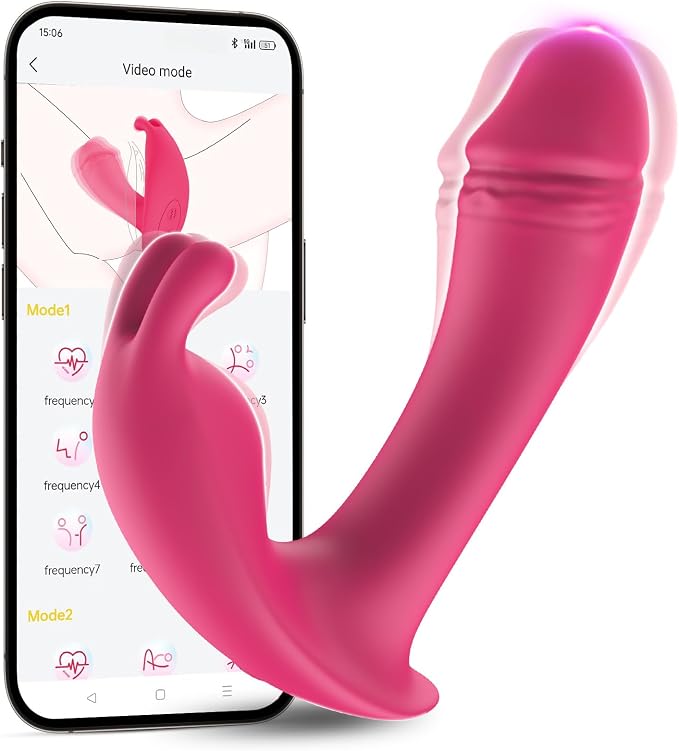 Wearable Panty Vibrator for Women, APP Control Stimulator G Spot and Clit, Female Vibrators 9 * 9 Vibration Modes Rechargeable Portable Sex Toy for Adult Pleasure (Rose)
