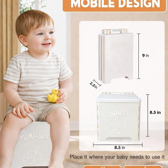 SunnySmile Portable Toddler Potty,Car Potty for Toddler,Travel Toilet,with Travel Bag and 45 Liners,for Toddler Travel, Camping, Foldable, Indoor/Outdoor Use
