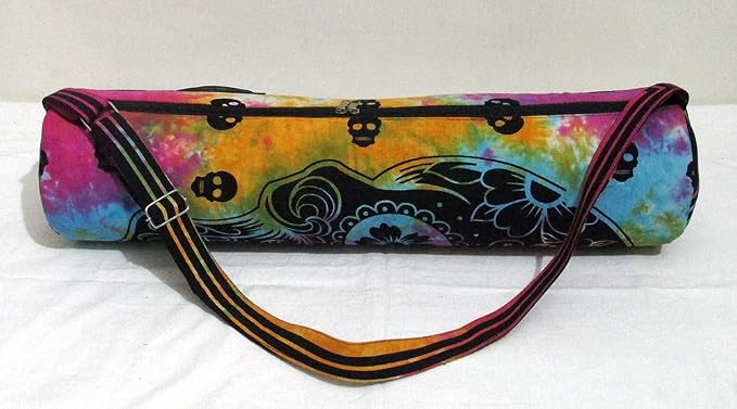 INDIAN CRAFT CASTLE ICC Yoga Mat Bag Carrier Full-Zip Exercise Yoga Mat Carry Bag for Women Men with Multi-Functional Storage Pockets and Adjustable Shoulder Strap 26X6 Inches